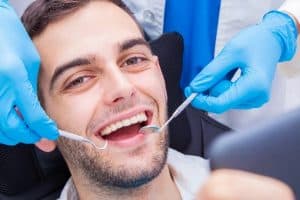 Patient having a Dental Cleaning