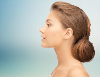 Woman's face has proportional feminine nose after transgender rhinoplasty