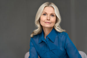 Elegant woman in her late 50s looks younger than her years with transformative face and neck lift