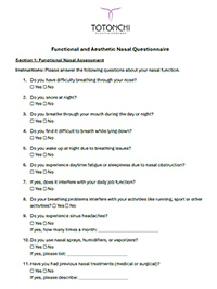 Functional and Aesthetic Nasal Questionnaire