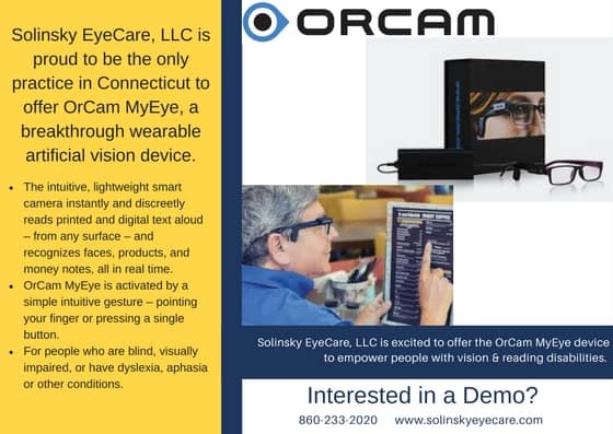 schedule an OrCam MyEye demo